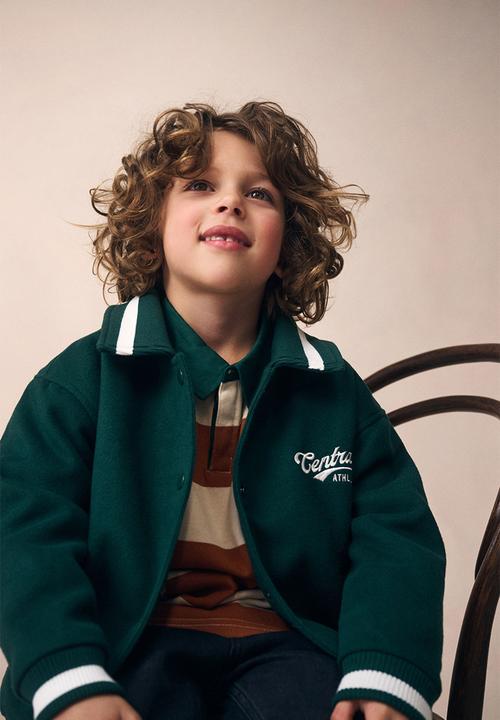 Cotton On - Caleb coaches bomber jacket - pine tree green