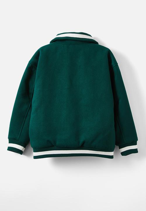 Cotton On - Caleb coaches bomber jacket - pine tree green