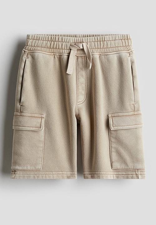 H&M - Washed-look cargo sweatshorts - beige