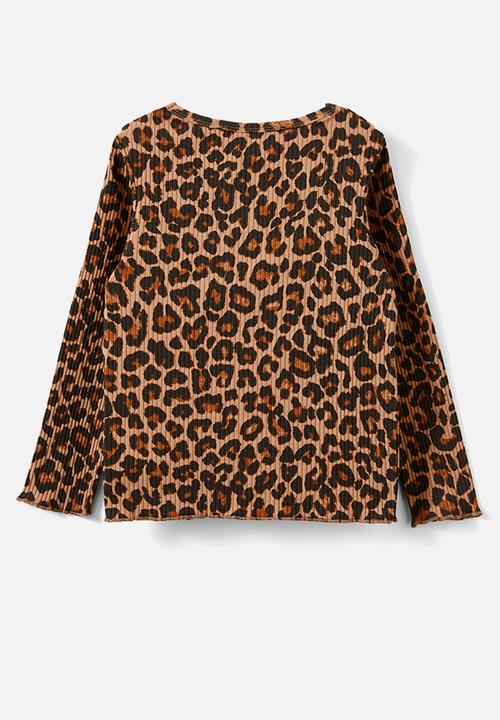 Cotton On - Jade crew - taupy leopard