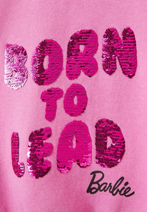 Cotton On - License dusty fleece crew neck - lcn mat barbie/pink gerbera