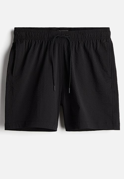 H&M - Seersucker swim shorts - black