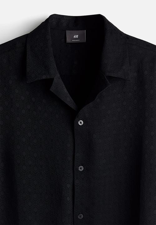 H&M - Regular fit resort shirt - black