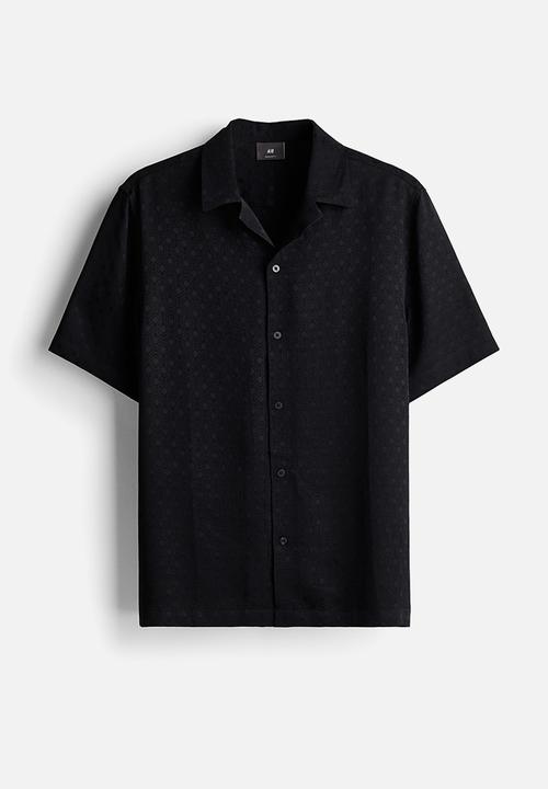 H&M - Regular fit resort shirt - black