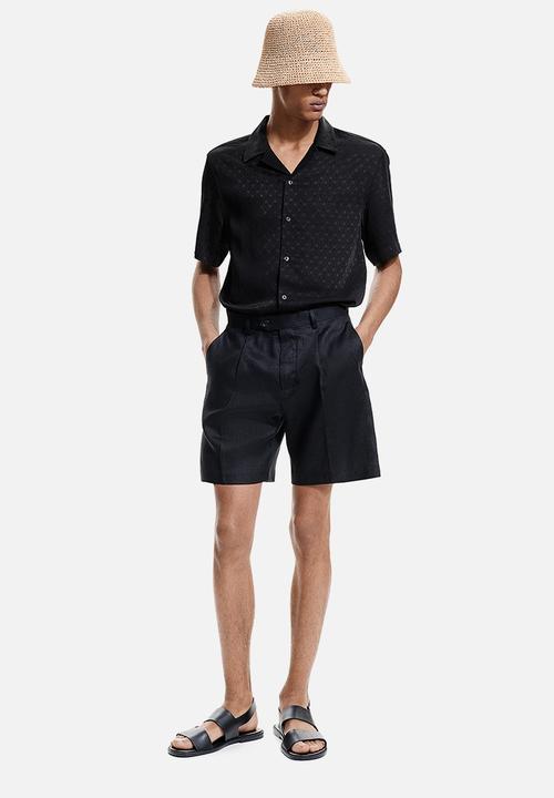 H&M - Regular fit resort shirt - black