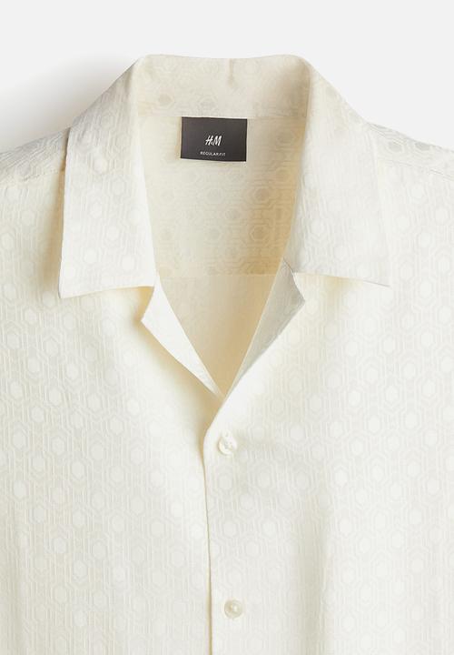 H&M - Regular fit resort shirt - cream 