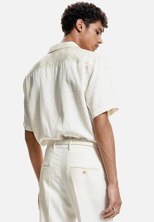 H&M - Regular fit resort shirt - cream 