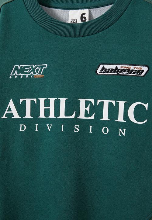 Cotton On - Harley panelled crew - pine tree green/swag green