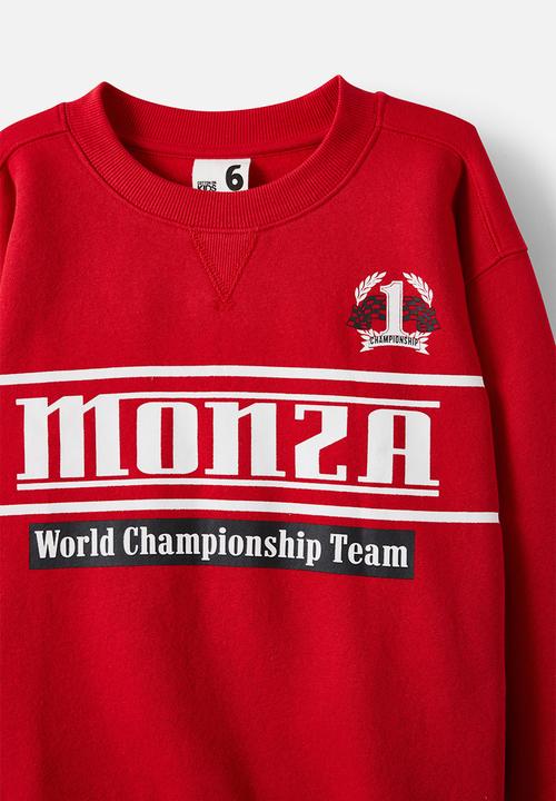 Cotton On - Sammy crew - varsity red/white/monza