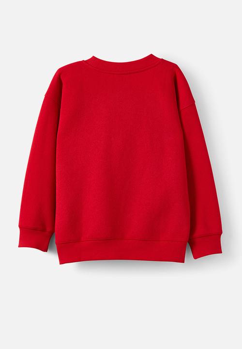 Cotton On - Sammy crew - varsity red/white/monza