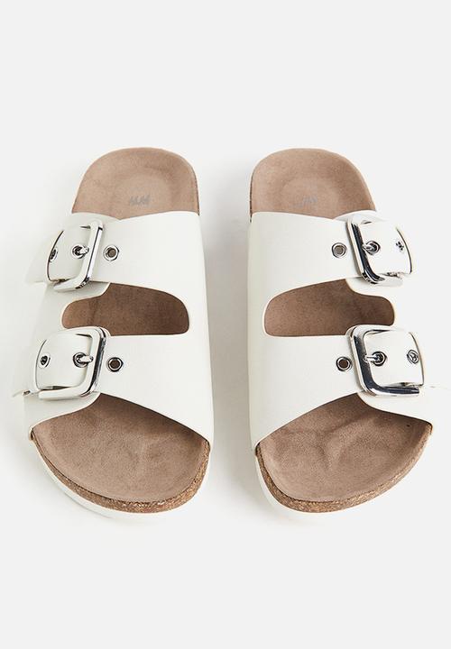 H&M - Two-strap slides - white
