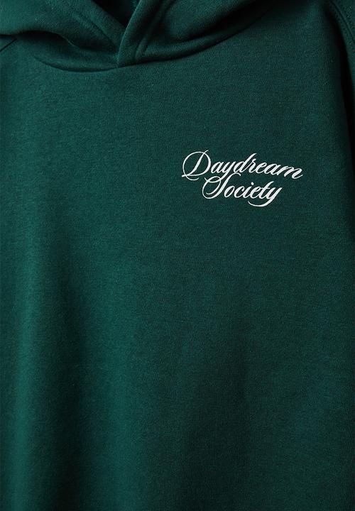 Cotton On - Sammy hoodie - pine tree green/white/daydream society