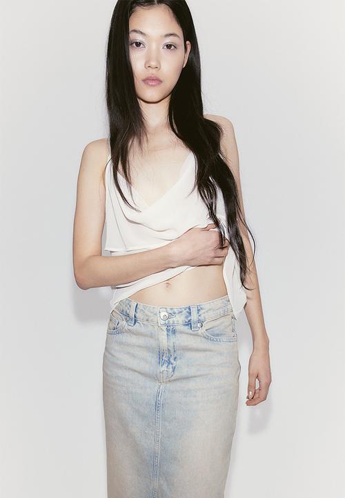 H&M - Denim maxi skirt - pale denim blue