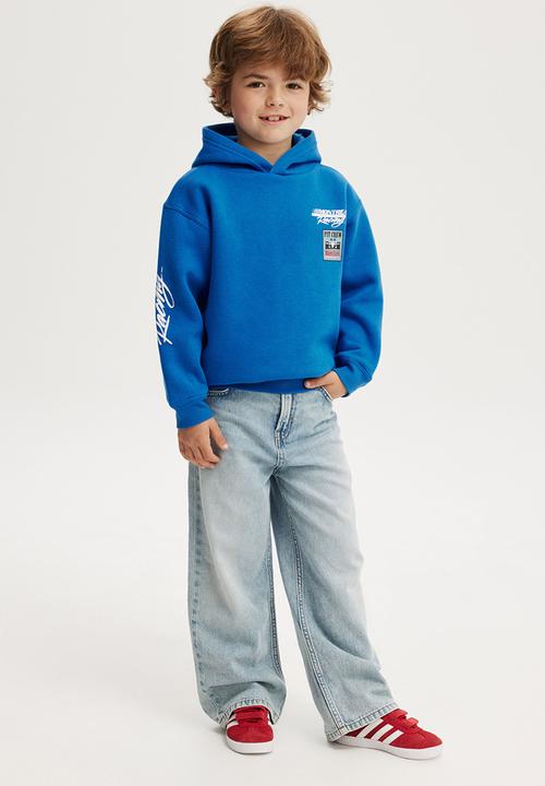 Cotton On - Sammy hoodie - harbour blue/montreal racing