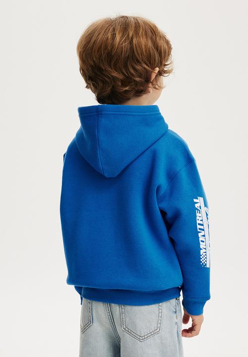 Cotton On - Sammy hoodie - harbour blue/montreal racing