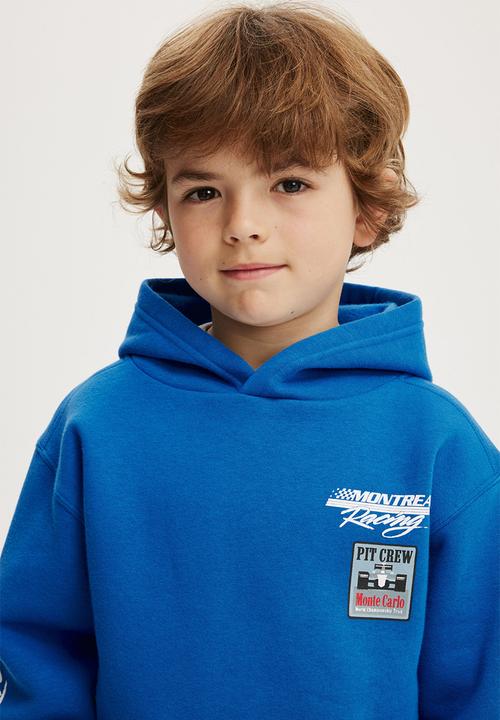 Cotton On - Sammy hoodie - harbour blue/montreal racing