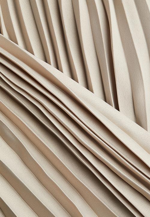 H&M - Pleated skirt - light beige