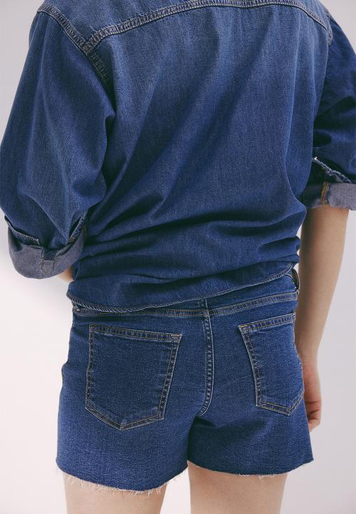 H&M - Mama denim shorts - dark denim blue 