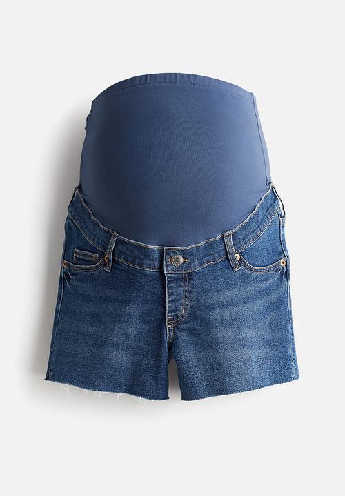 H&M - Mama denim shorts - dark denim blue 