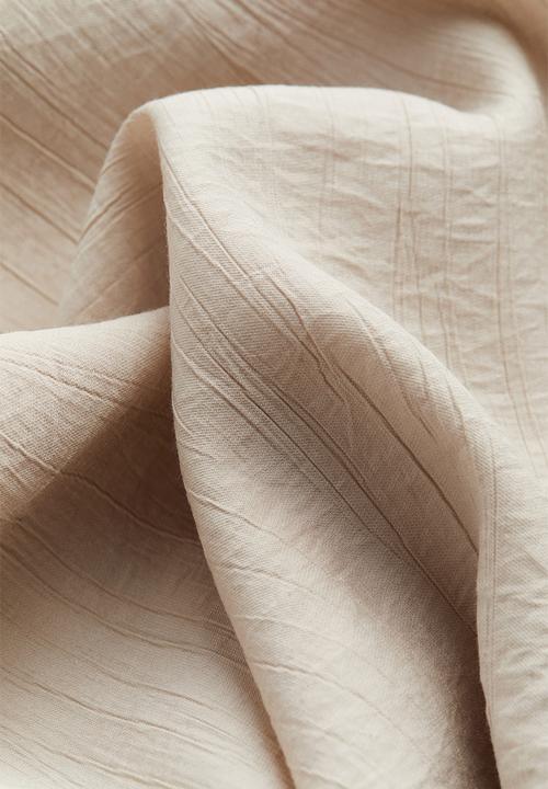 H&M - Wide crinkled trousers - Beige