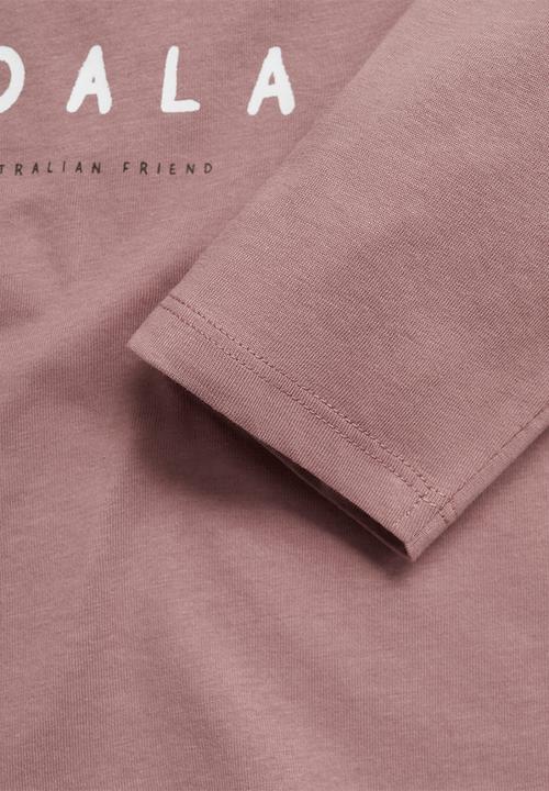 MANGO - T-shirt koala - dark red