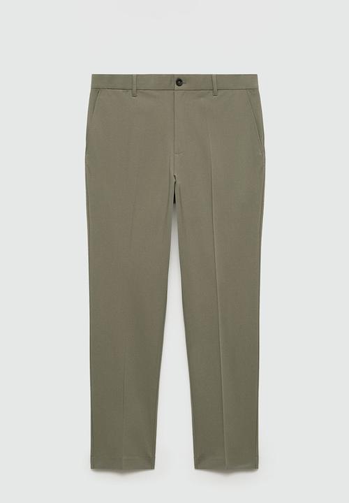MANGO - Trousers bologna - light pastel green
