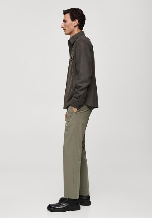 MANGO - Trousers bologna - light pastel green