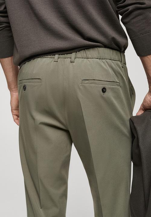 MANGO - Trousers bologna - light pastel green