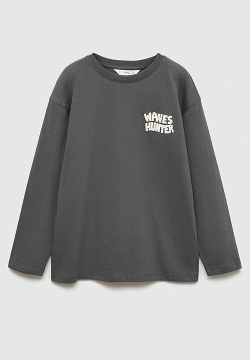 MANGO - T-shirt hunter - charcoal