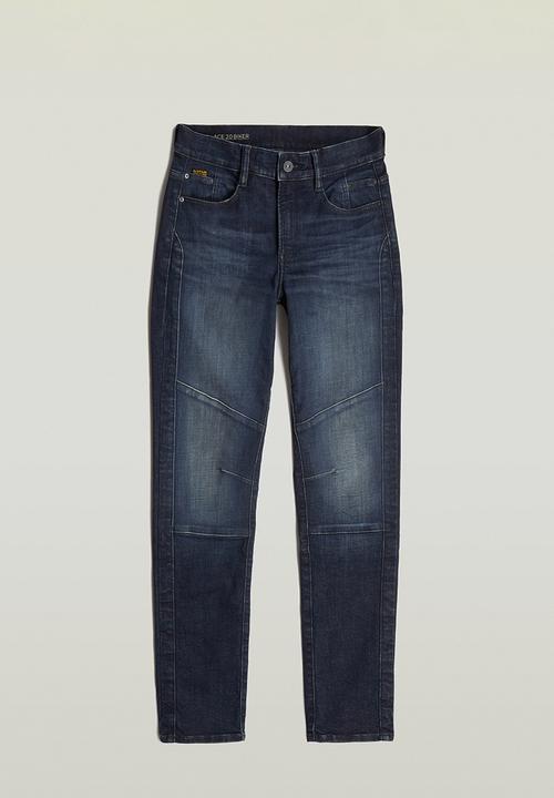 G-STAR - Ace 2.0 Biker Slim Straight Wmn - Blue