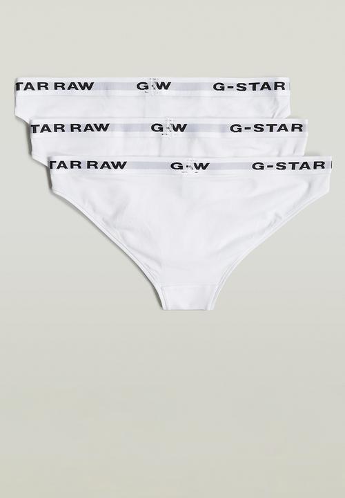 G-STAR - Brief Wmn 3 Pack - White/White/White