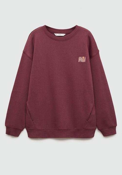MANGO - Sweatshirt comun - dark red