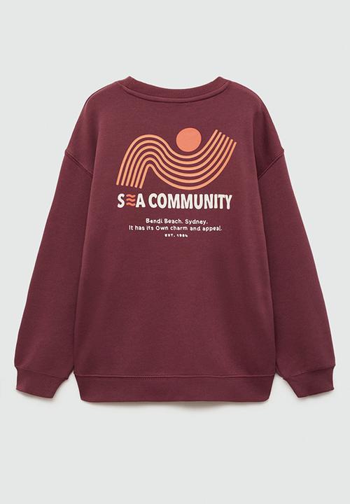 MANGO - Sweatshirt comun - dark red
