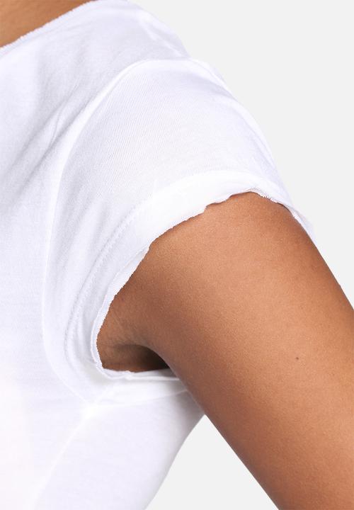 GUESS - Rhinestones pearl V-neck tee