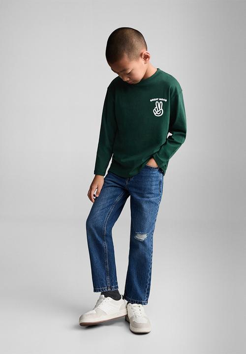MANGO - T-shirt victory - dark green