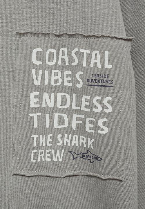 MANGO - T-shirt tiburon - gray