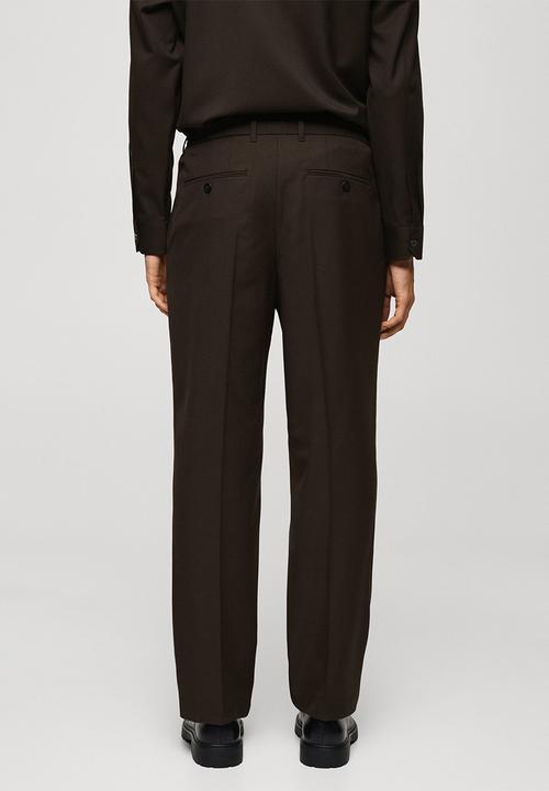 MANGO - Trousers aaron - dark brown