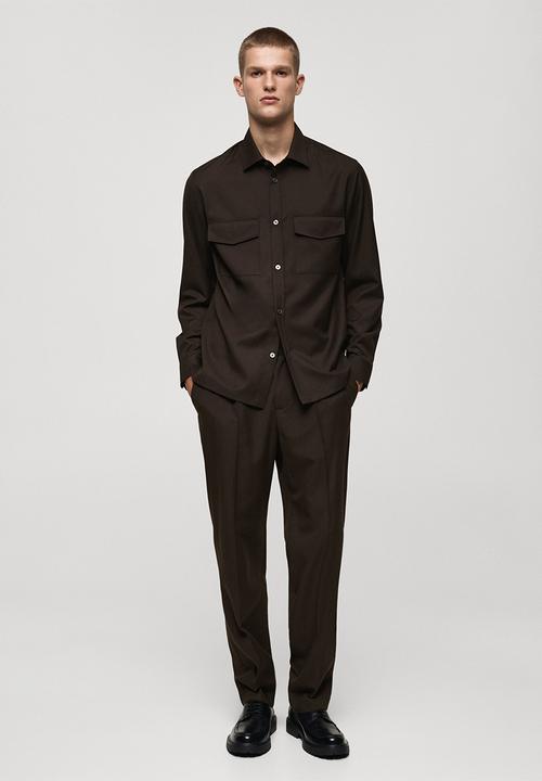 MANGO - Trousers aaron - dark brown