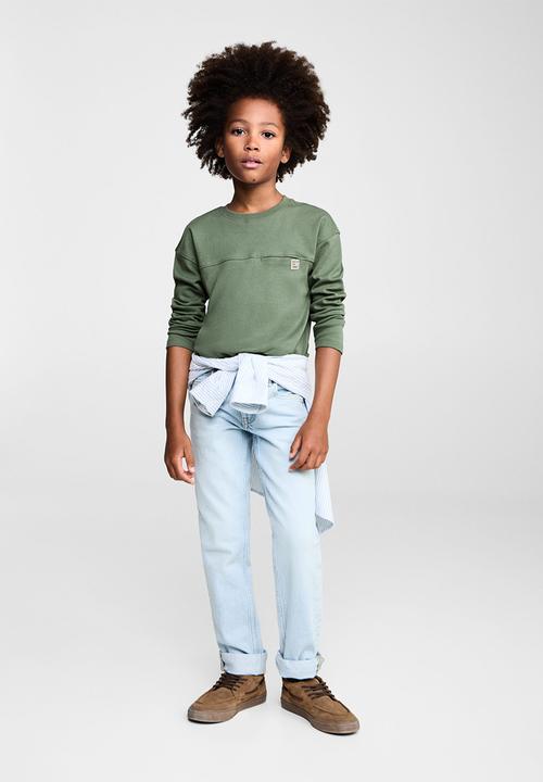 MANGO - T-shirt newbasic - medium green