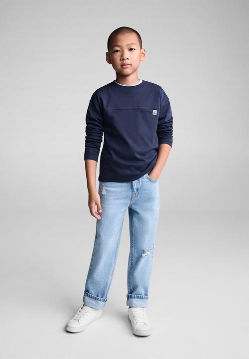 MANGO - T-shirt newbasic - navy