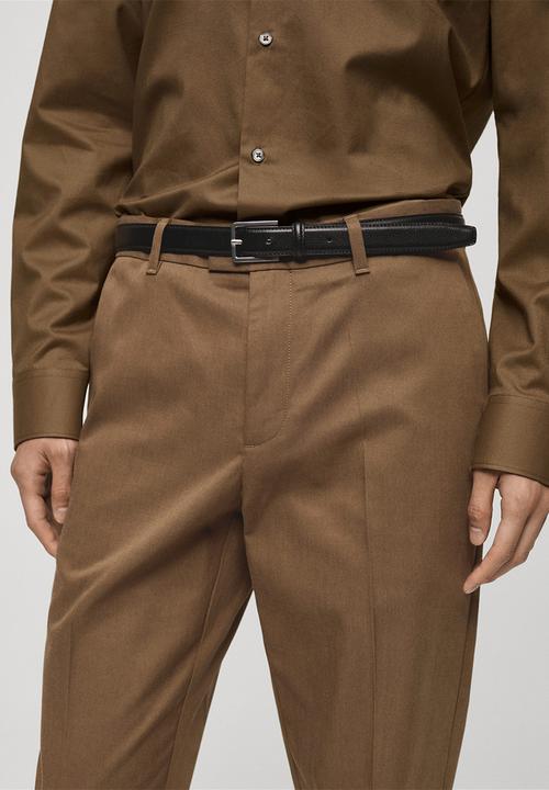 MANGO - Trousers nicco - brown