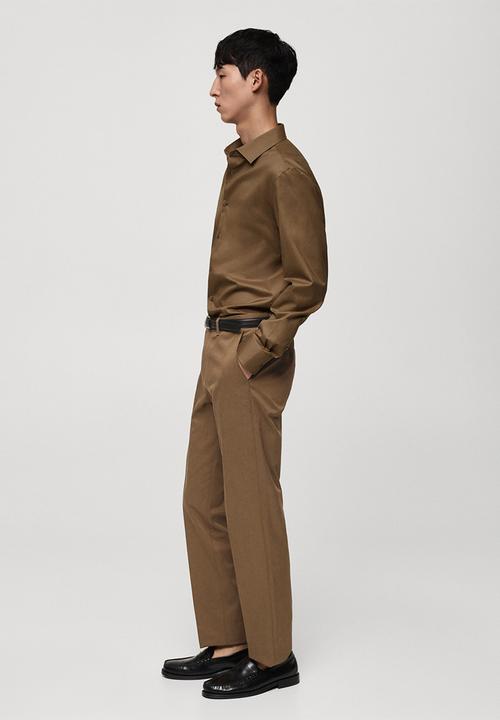 MANGO - Trousers nicco - brown