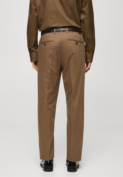 MANGO - Trousers nicco - brown