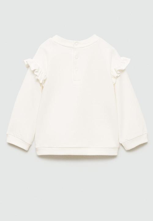 MANGO - Sweatshirt ruffle - natural