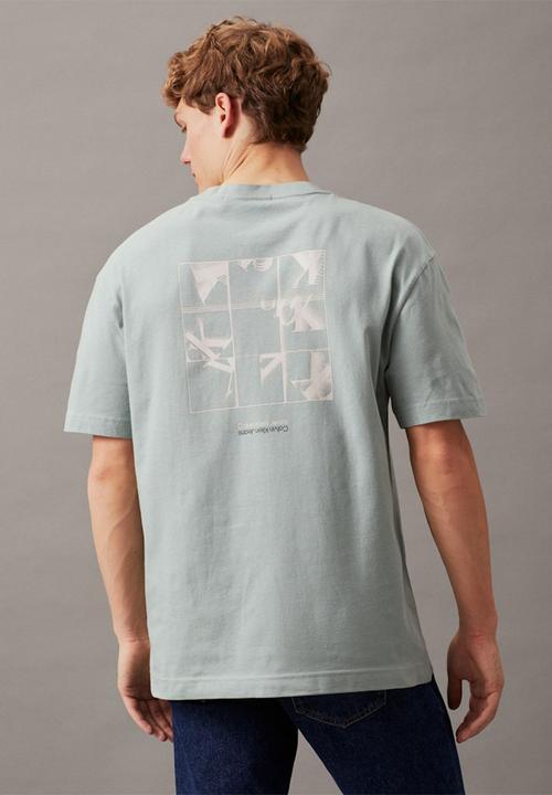 Calvin Klein - Grid Monogram Tee - Slate Gray