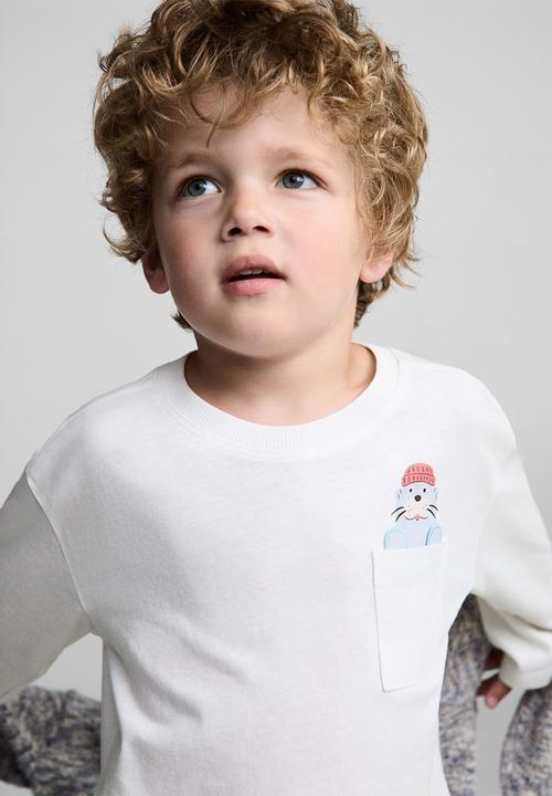 MANGO - T-shirt foca - natural