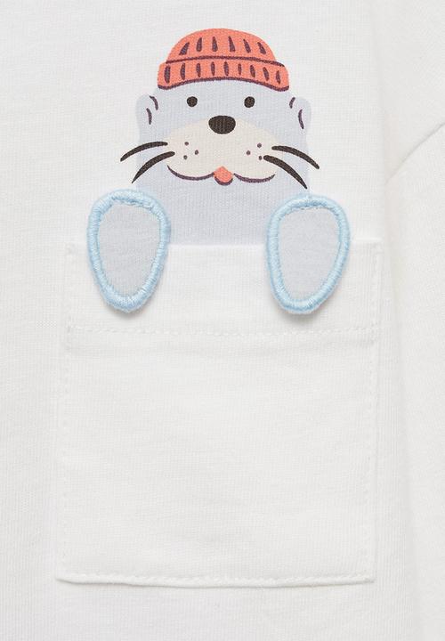 MANGO - T-shirt foca - natural