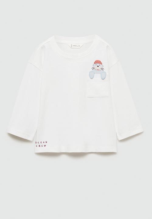 MANGO - T-shirt foca - natural