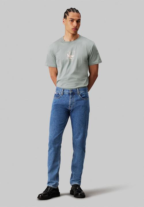 Calvin Klein - Grid box tee - slate grey