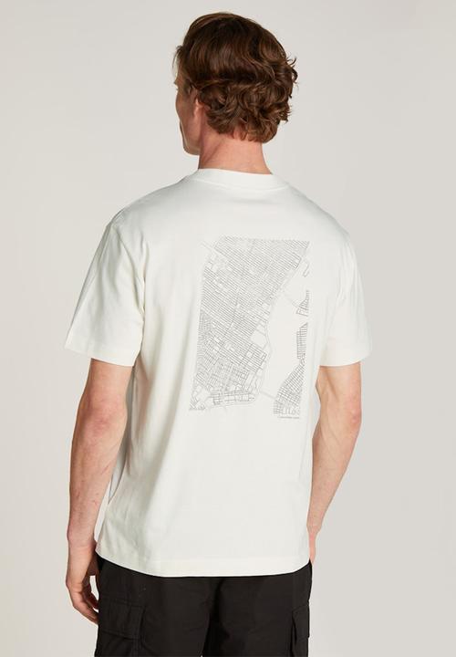 Calvin Klein - City grid map tee - ivory